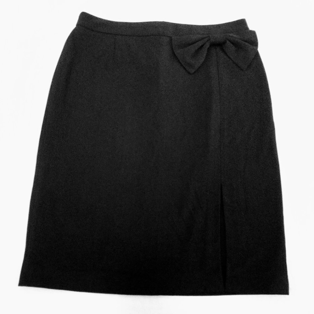 Black Bow Pencil Skirt Size 8